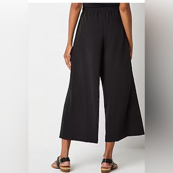 Liz Claiborne Womens Mid Rise Wide Leg Pull-On Pants - Picture 2 of 7